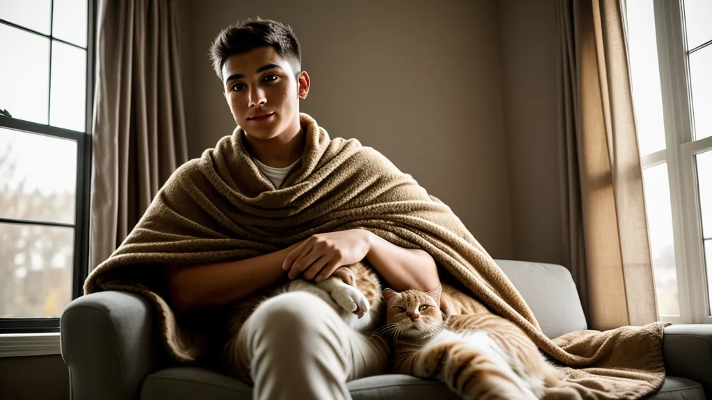 Comment apprendre à son chat à faire la roulade par étapes : chat détendu sur un tapis avant une séance d'éducation positive
