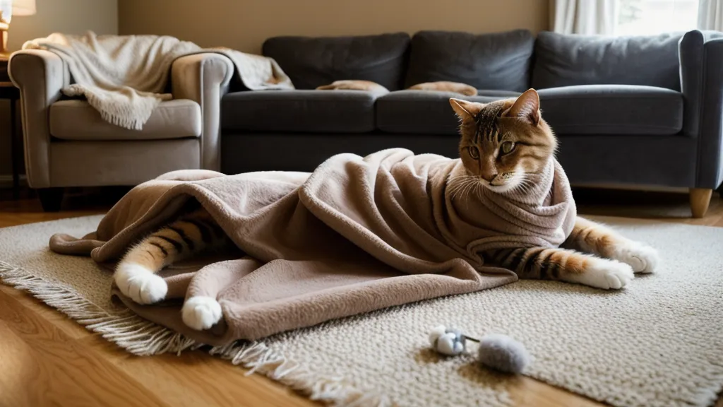Chat tigré qui observe avec curiosité une porte grande ouverte vers une chambre ensoleillée après avoir appris à l'ouvrir seul