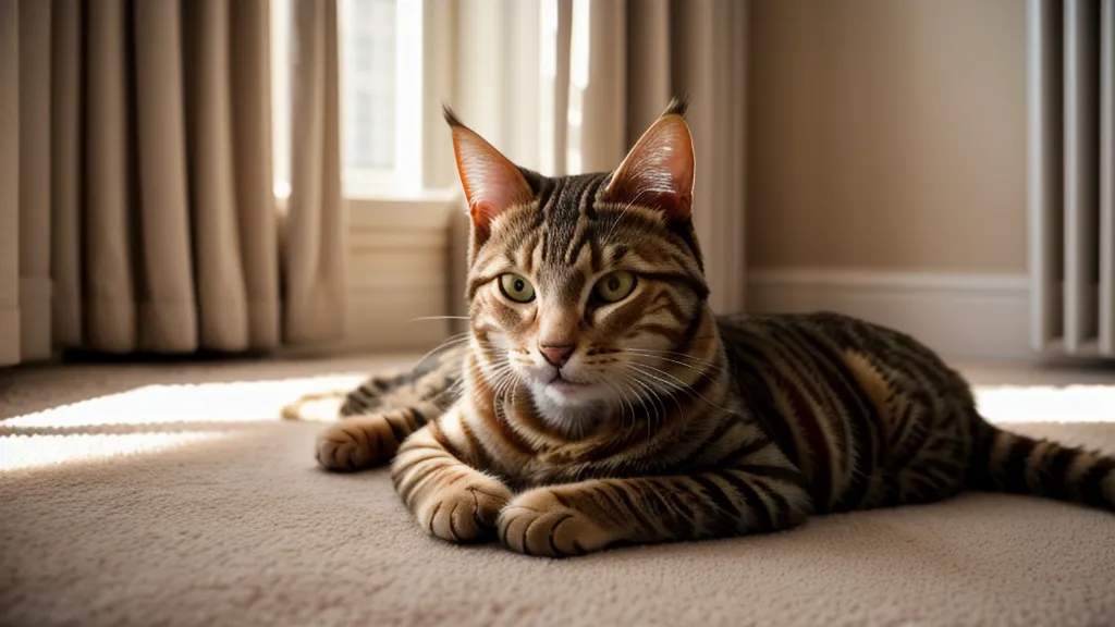 Chat qui fait la sieste sereinement dans sa caisse de transport ouverte, signe de bien-être et de complicité