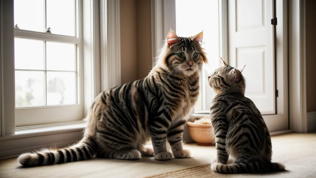 Chat qui savoure sa récompense après une séance de jeu respectant son rythme naturel