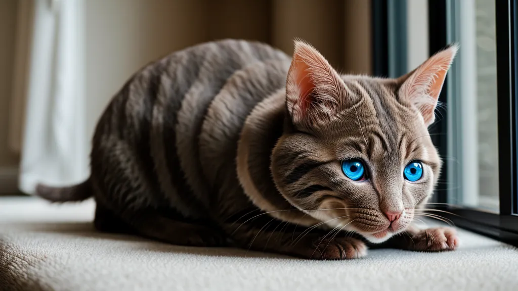 Chat curieux qui observe une friandise cachée dans la main, exercice d'éducation positive